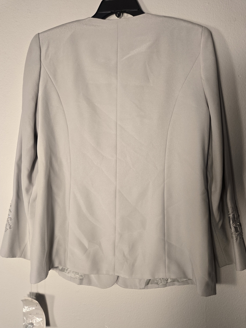 Beau Marc Light Gray Embroidered Women's Blazer Church Apparel - Picture 11 of 11